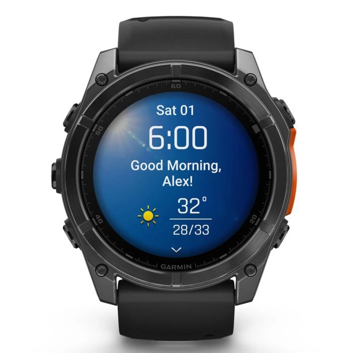 Смарт-часы Garmin fenix 8 51mm, AMOLED, Glass/SS, SlateGray Steel/Black,BlkBnd, GPS (010-02905-00) изображение 2