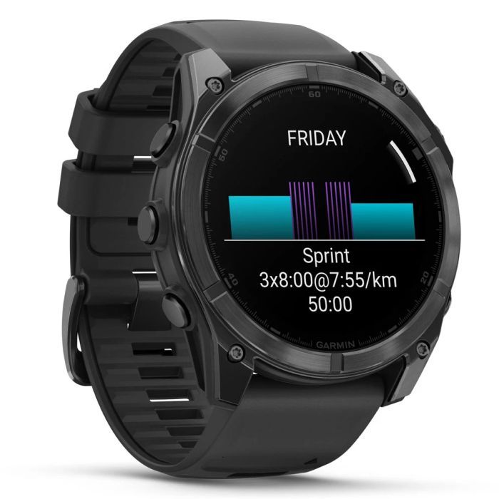 Смарт-часы Garmin fenix 8 51mm, AMOLED, Glass/SS, SlateGray Steel/Black,BlkBnd, GPS (010-02905-00) изображение 3