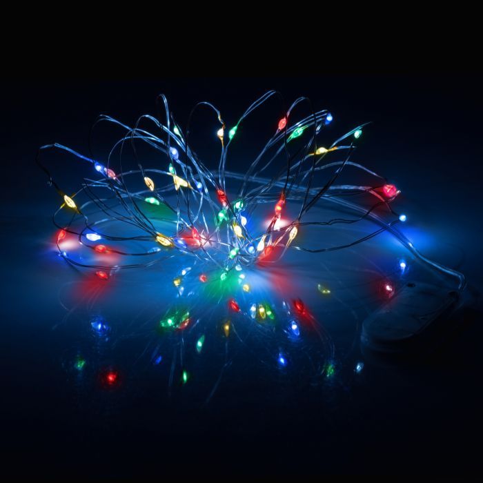 Гірлянда YES! Fun Нитка на мідному дроті 40 LED Різнокольорова 4 м Статична На батарейках (975029) зображення 3