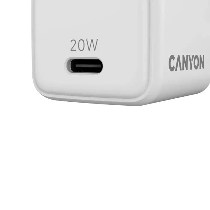 Зарядний пристрій Canyon CU20C GaN 20W 1xPD EU White (CNS-CUW20C) зображення 4