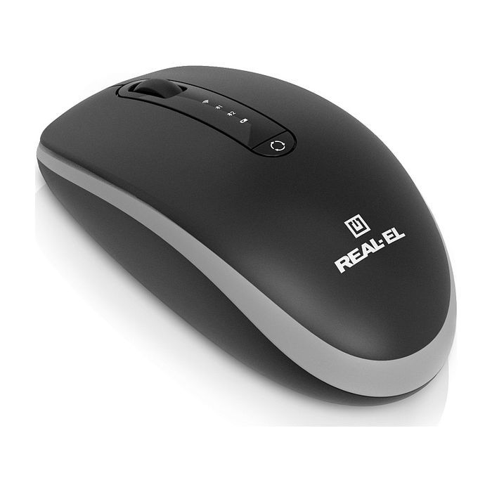 Мишка REAL-EL RM-455W Wireless/Bluetooth Black/Gray (EL123200047) зображення 8