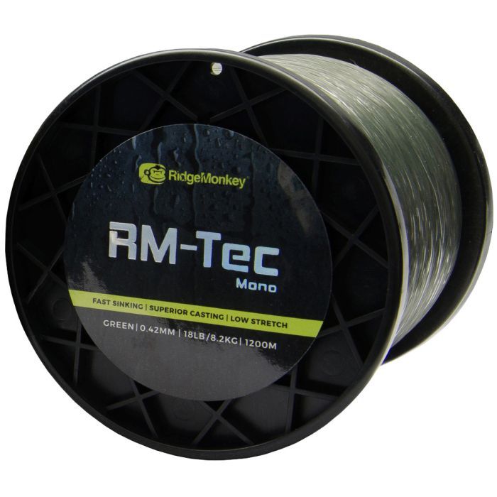 Леска RidgeMonkey RM-Tec Mono 1200m 0.35mm 12lb/5.4kg Green (9168.02.06)