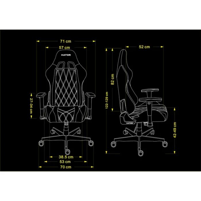 Кресло игровое Hator Darkside 2 Fabric Grey (HTC1300) изображение 12
