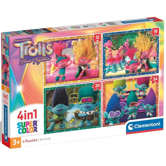 Пазл Clementoni 4 в 1 Trolls 3, 12,16,20 и 24 элемента (21527)