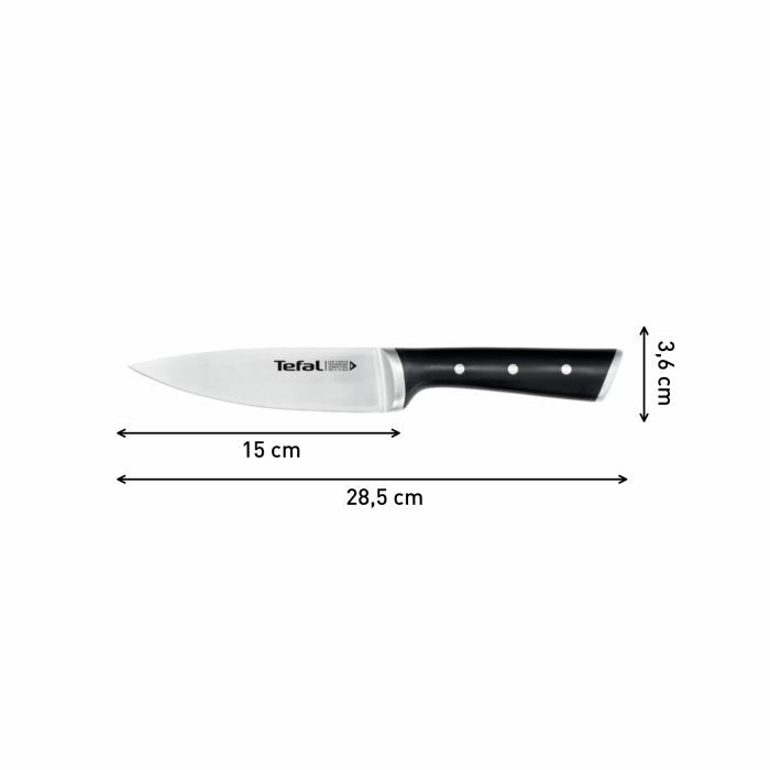 Кухонний ніж Tefal Ice Force, 15см, нержавіюча сталь, пластик (K2320324) зображення 3