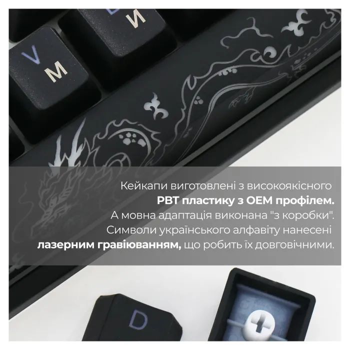 Клавиатура Ducky One 3 TKL Cherry MX Speed Silver RGB UA USB Black (DKON2187ST-PUAPXCLAWSC1) изображение 8