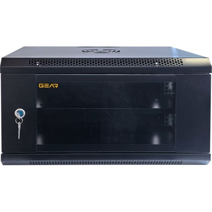Шкаф настенный GEAR 6U 19'' 600x600x300 мм, + полка 19", black (GWMSN-6U-600-600) изображение 3