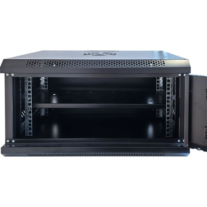 Шкаф настенный GEAR 6U 19'' 600x600x300 мм, + полка 19", black (GWMSN-6U-600-600) изображение 4