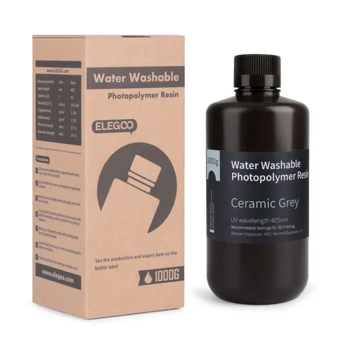 Фотополімерна смола ELEGOO Resin, Water Washable, 1кг, beige (50.103.0018)