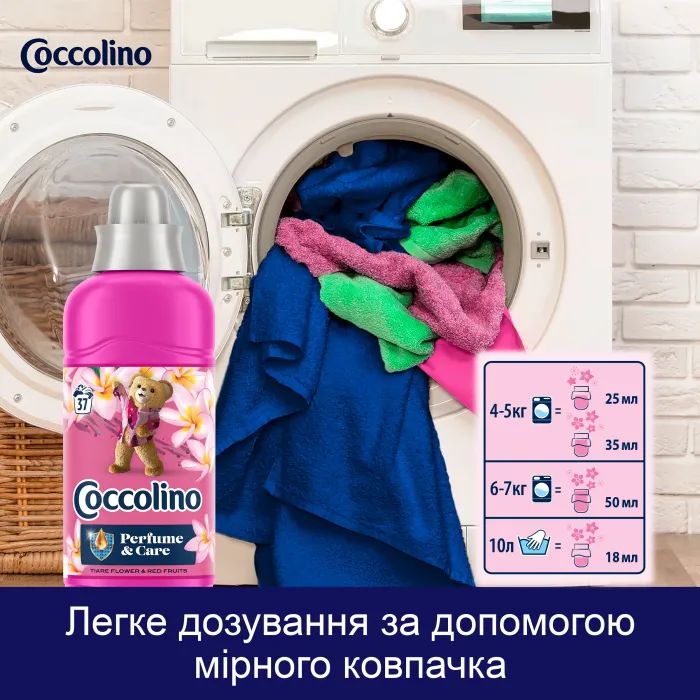 Кондиционер для белья Coccolino Perfume & Care Tiare Flower & Red Fruits 925 мл (8720181409653) изображение 7