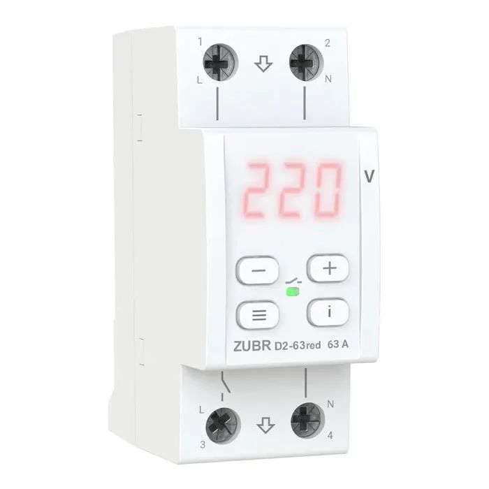 Реле напряжения ZUBR D2-63 red (4820120221736)