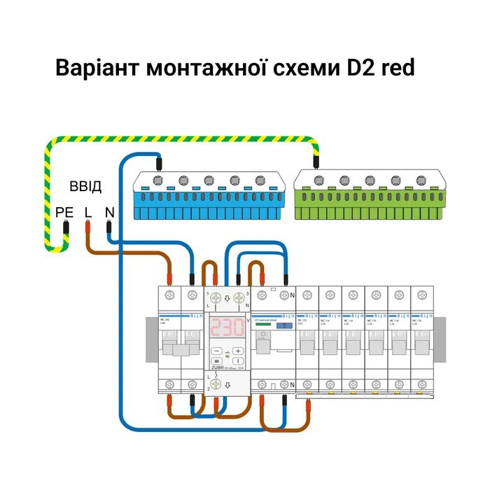 Реле напруги ZUBR D2-63 red (4820120221736) зображення 5