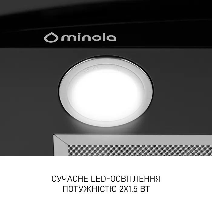Витяжка кухонна Minola MTG 6642 I LED зображення 6