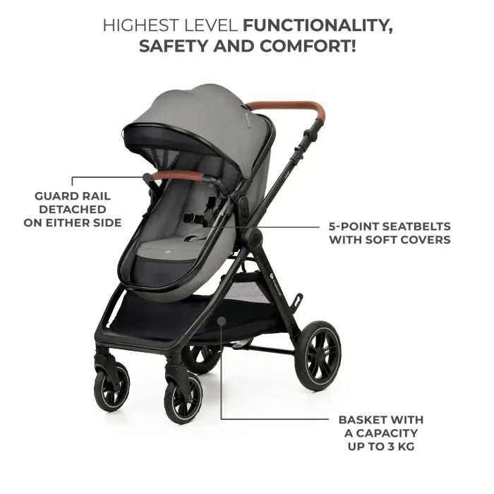 Коляска Kinderkraft 3 в 1 Esme Pure Black (KSESME00BLK3000) (5902533925698) изображение 10