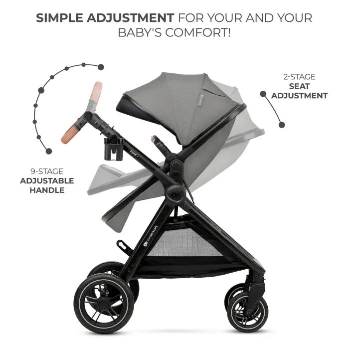 Коляска Kinderkraft 3 в 1 Esme Pure Black (KSESME00BLK3000) (5902533925698) изображение 9