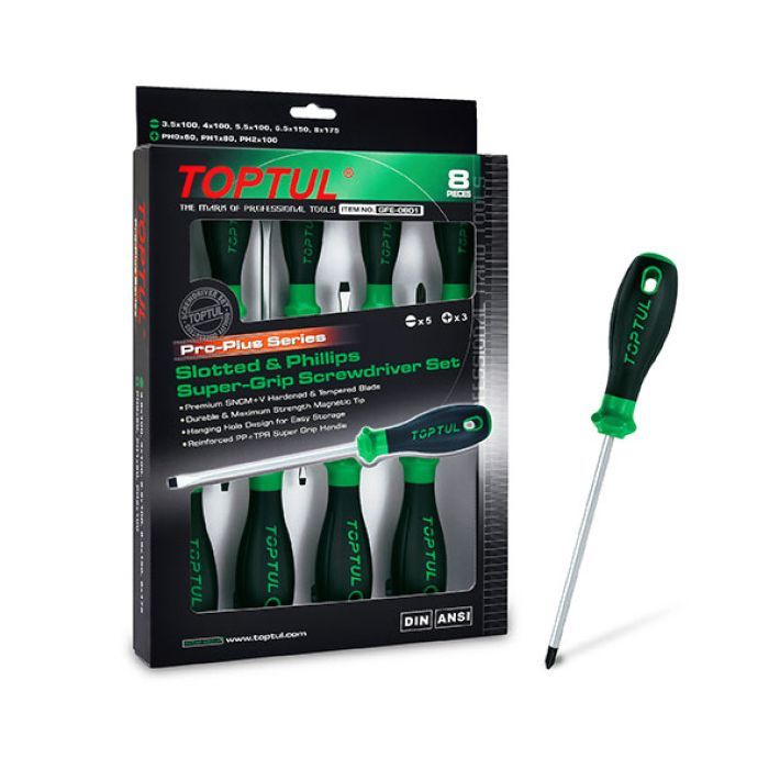 Набор отверток Toptul 8 шт. PRO-PLUS SERIES (GFE-0801)