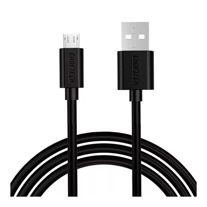 Дата кабель USB 2.0 AM to Micro 5P 1.2m PVC Choetech (AB003-BK)