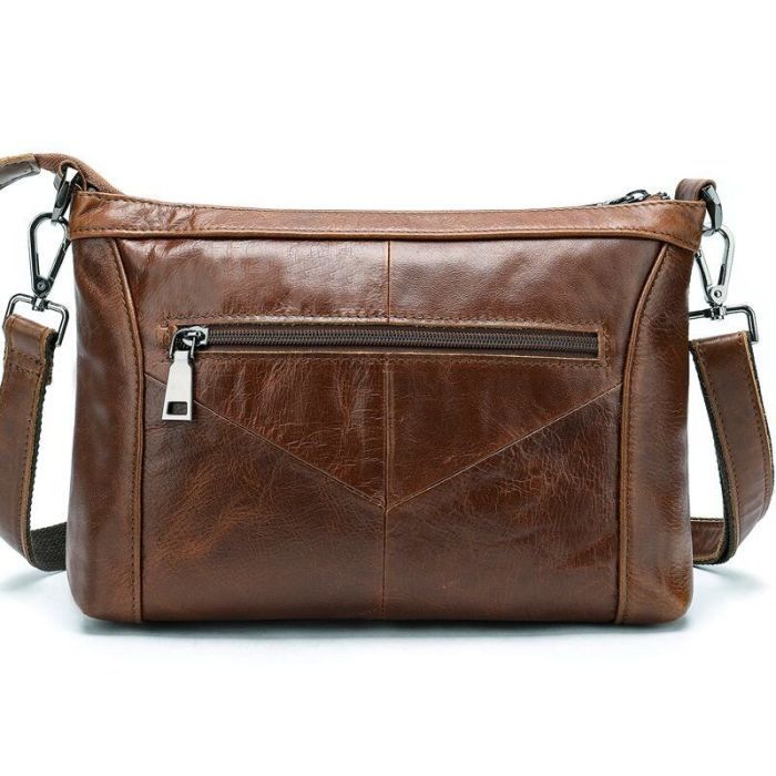 Сумка Vintage Кожаная Коричневая (20052) изображение 2