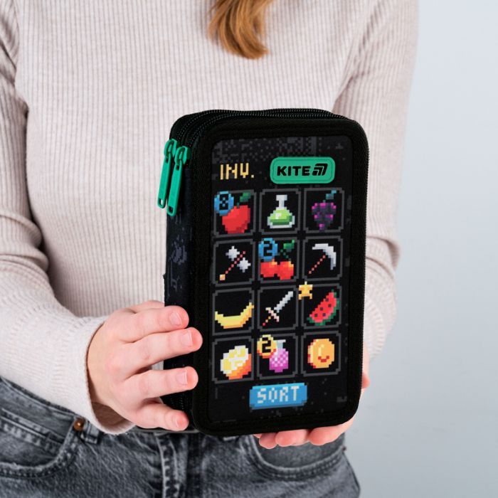 Пенал Kite 623 Pixel Game, , 2 відділення (K25-623-2) изображение 7