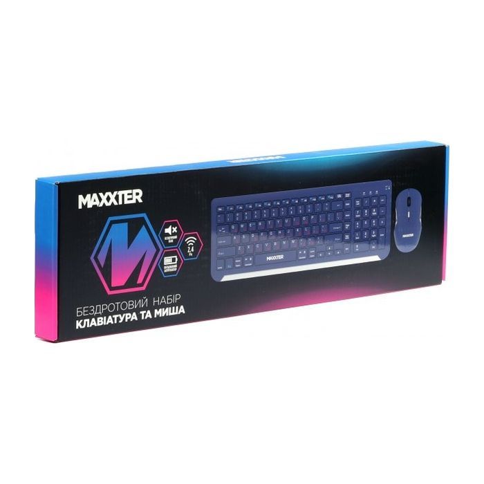 Комплект Maxxter KMS-WCM-01BL-UA Wireless UA Blue (KMS-WCM-01BL-UA) изображение 5