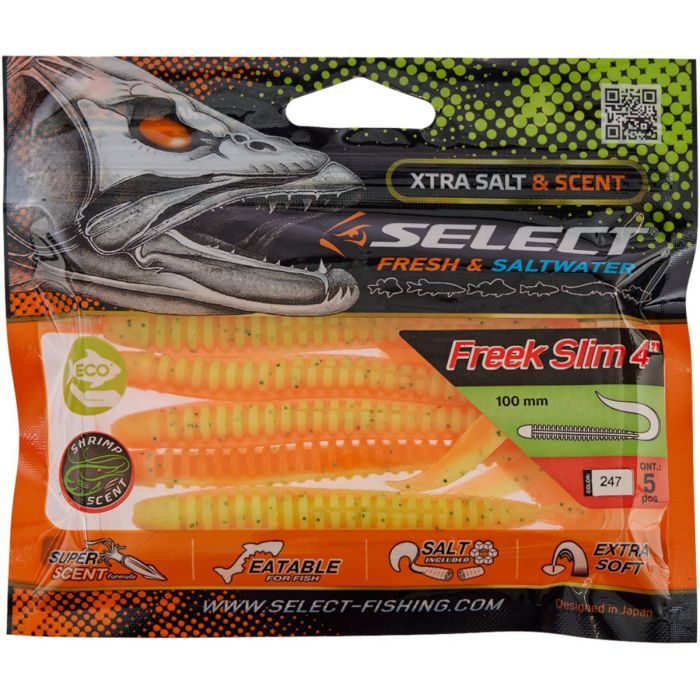Силікон рибальський Select Freek Slim 4" 280 (5 шт/уп) (1870.72.64) зображення 2