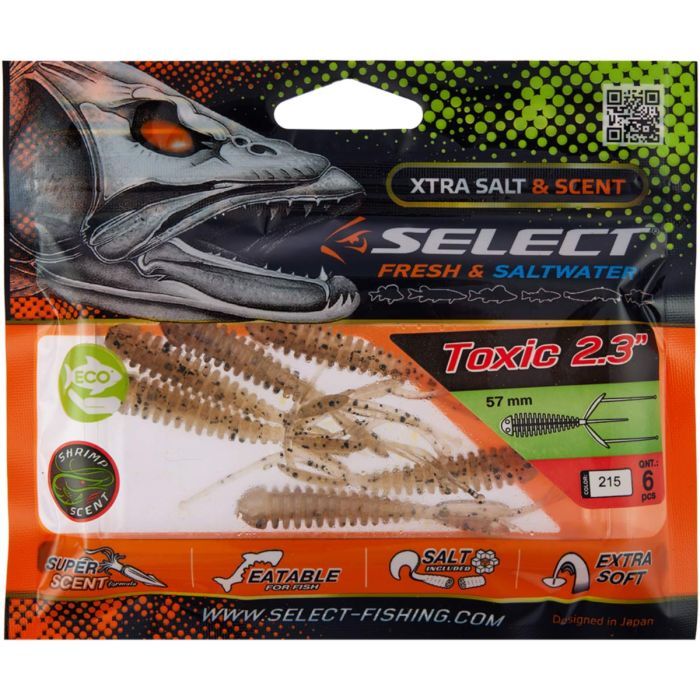 Силикон рыболовный Select Toxic 2.3" 214 (6 шт/уп) (1870.34.13) изображение 2