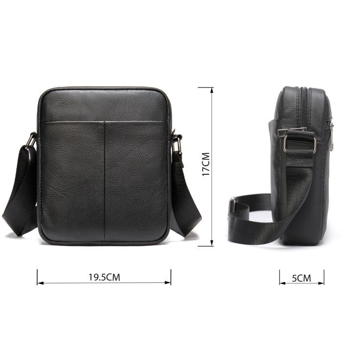 Сумка Vintage Кожаная Черная (14994) изображение 3