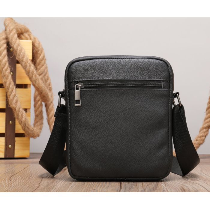 Сумка Vintage Кожаная Черная (14994) изображение 5