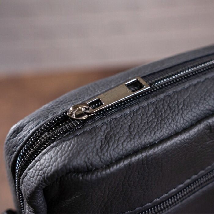 Сумка Vintage Кожаная Черная (14994) изображение 8