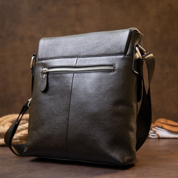 Сумка Vintage С клапаном флотар Черная (20410) изображение 10