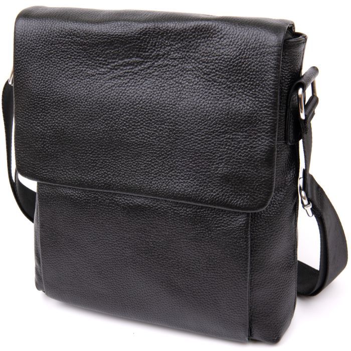 Сумка Vintage С клапаном флотар Черная (20410)