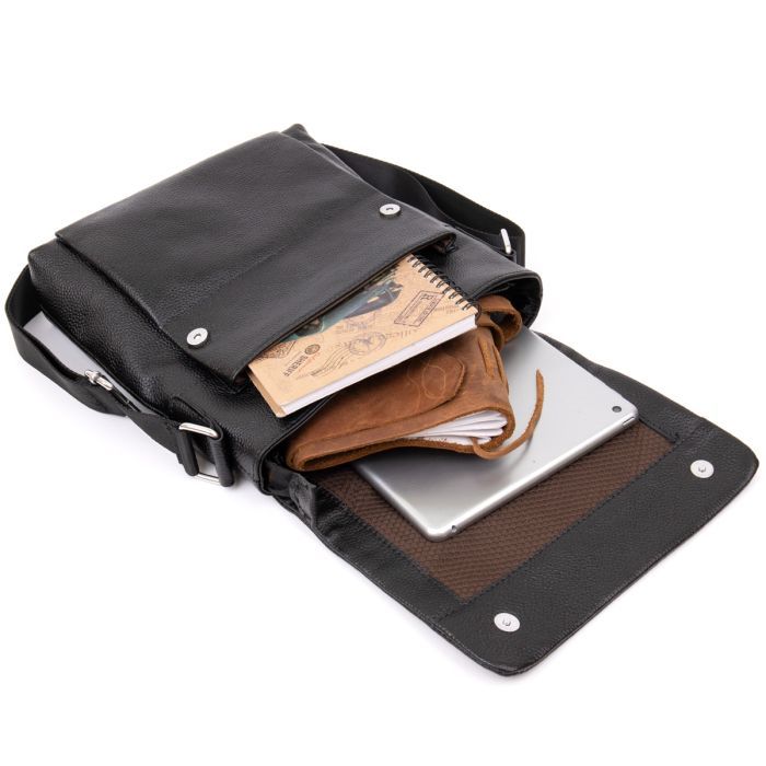 Сумка Vintage С клапаном флотар Черная (20410) изображение 7