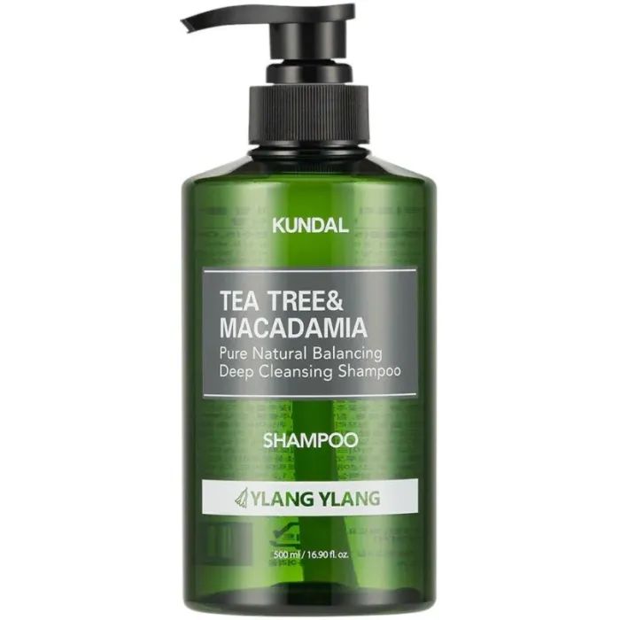 Шампунь Kundal Tea Tree & Macadamia Deep Cleansing Shampoo Ylang-Ylang 500 мл (8809693257850)