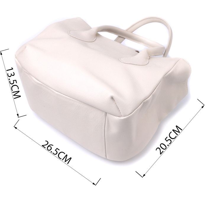 Сумка Shvigel Из натуральной кожи Бежевая (22830) изображение 3