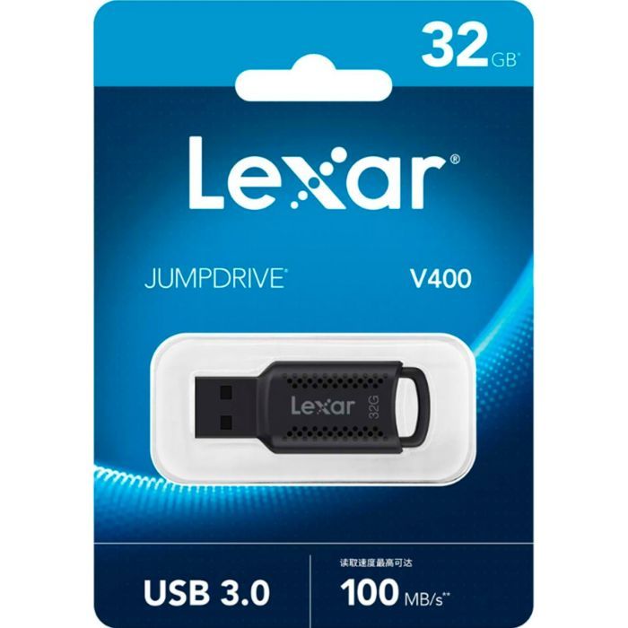 USB флеш накопитель Lexar 32GB JumpDrive V400 Black USB 3.0 (LJDV400032G-BNBNG) изображение 4
