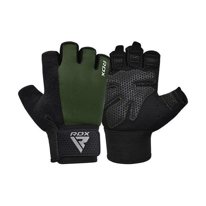 Перчатки для фитнеса RDX W1 Half Army Green Plus XL (WGA-W1HA-XL+) изображение 2