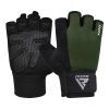 Рукавички для фітнесу RDX W1 Half Army Green Plus S (WGA-W1HA-S+)