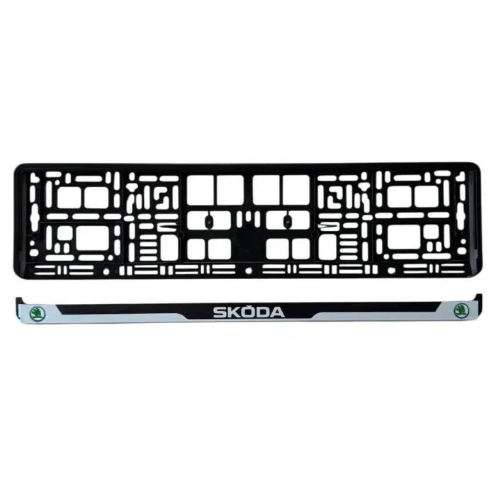 Рамка номерного знака Poputchik Skoda (24-115-IS) зображення 2