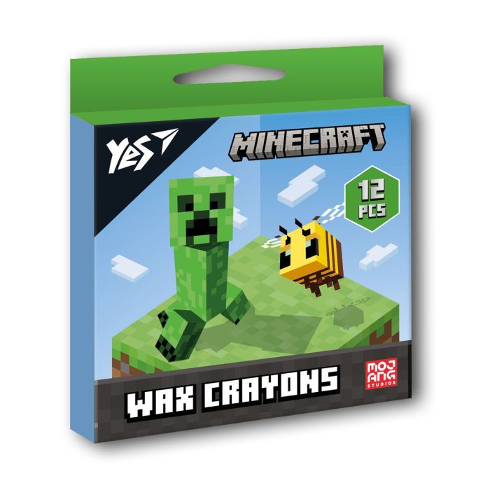 Карандаши цветные Yes Minecraft воскові 12 шт (590142) > цены в Киеве и Украине Карандаши цветные Yes Minecraft воскові 12 шт (590142)