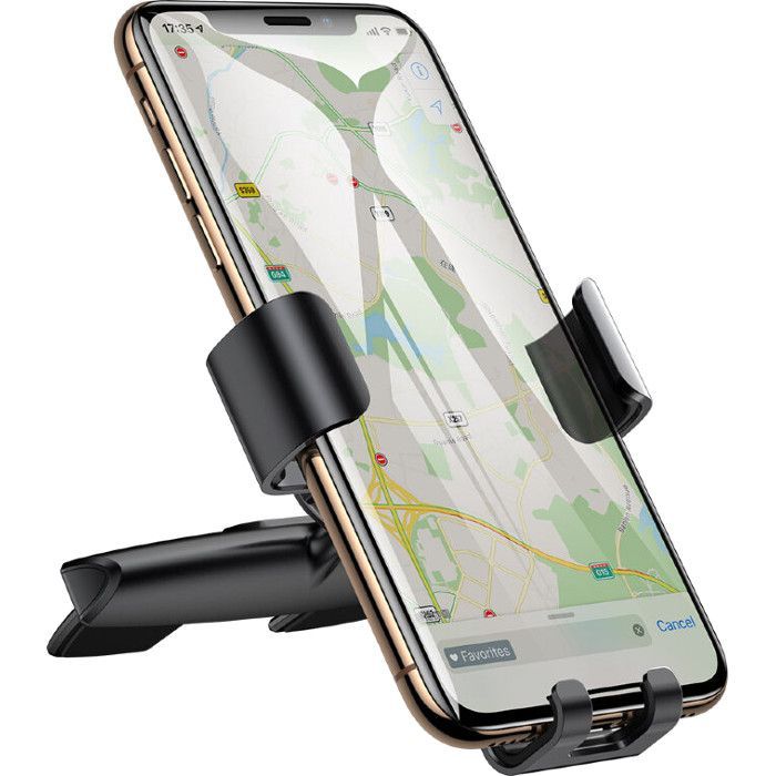 Універсальний автотримач Baseus Metal Age Gravity Car Mount (CD Version) Black (SUYL-J01) зображення 4