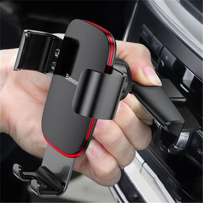 Універсальний автотримач Baseus Metal Age Gravity Car Mount (CD Version) Black (SUYL-J01) зображення 5