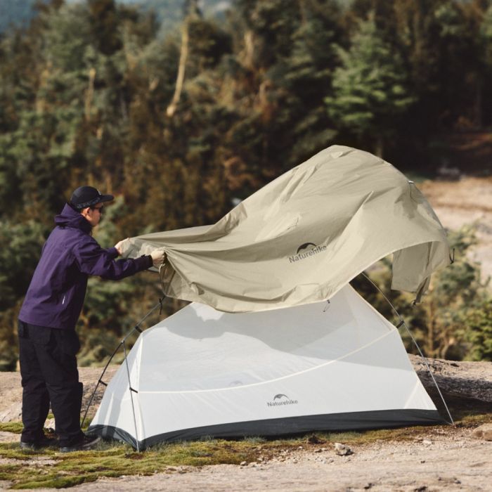 Палатка Naturehike двомісний з футпринтом CNK2350WS020 Cloud Up Pro сірий (6927595777008) изображение 9
