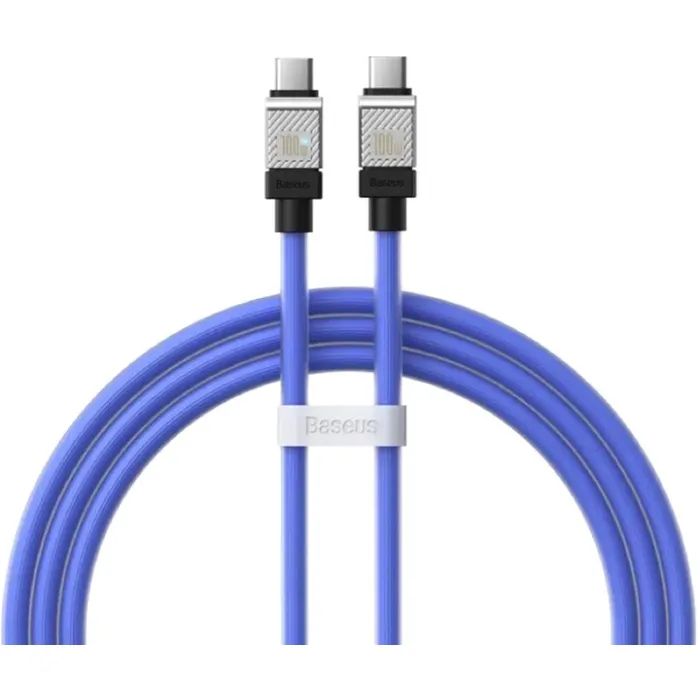 Дата кабель USB-C to USB-C 1.0m CoolPlay Fast Charging 100W blue Baseus (CAKW000203)