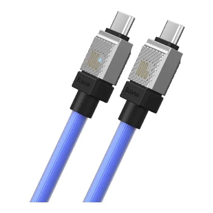 Дата кабель USB-C to USB-C 1.0m CoolPlay Fast Charging 100W blue Baseus (CAKW000203) изображение 3