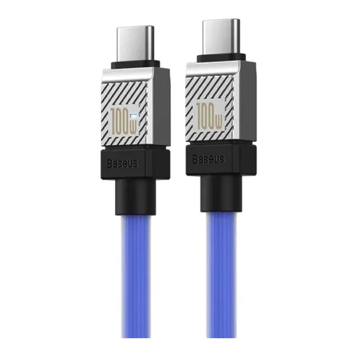 Дата кабель USB-C to USB-C 1.0m CoolPlay Fast Charging 100W blue Baseus (CAKW000203) изображение 5