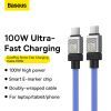 Дата кабель USB-C to USB-C 1.0m CoolPlay Fast Charging 100W blue Baseus (CAKW000203) изображение 7
