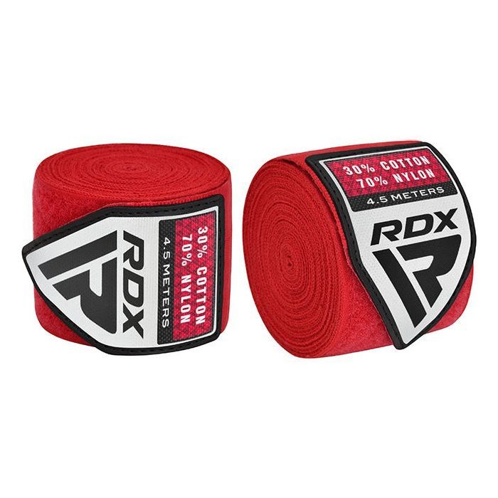 Бинт для спорта RDX WX Professional Boxing Hand Wraps Red 4.5м (HWX-RR+) изображение 6