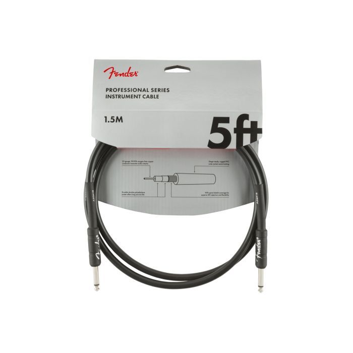 Инструментальный кабель Fender Cable Professional Series 5' Black (228419)