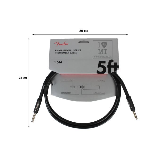Инструментальный кабель Fender Cable Professional Series 5' Black (228419) изображение 2