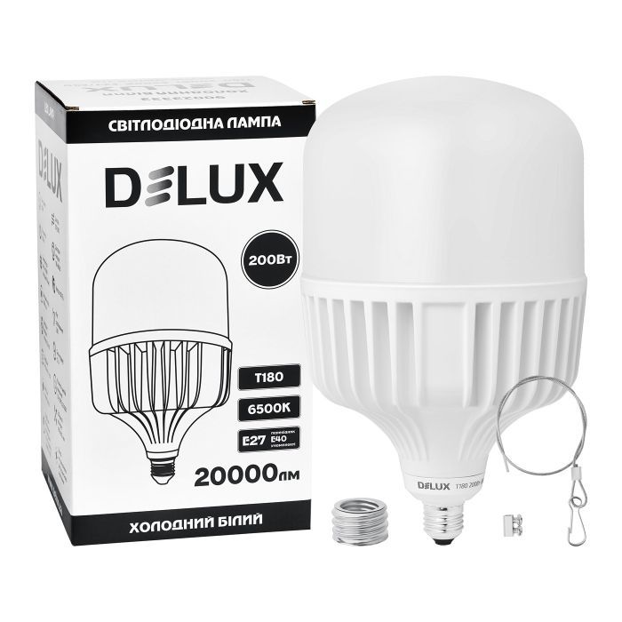Лампочка Delux T180_200Вт Е27/E40 6500K 230В (90023333) изображение 3